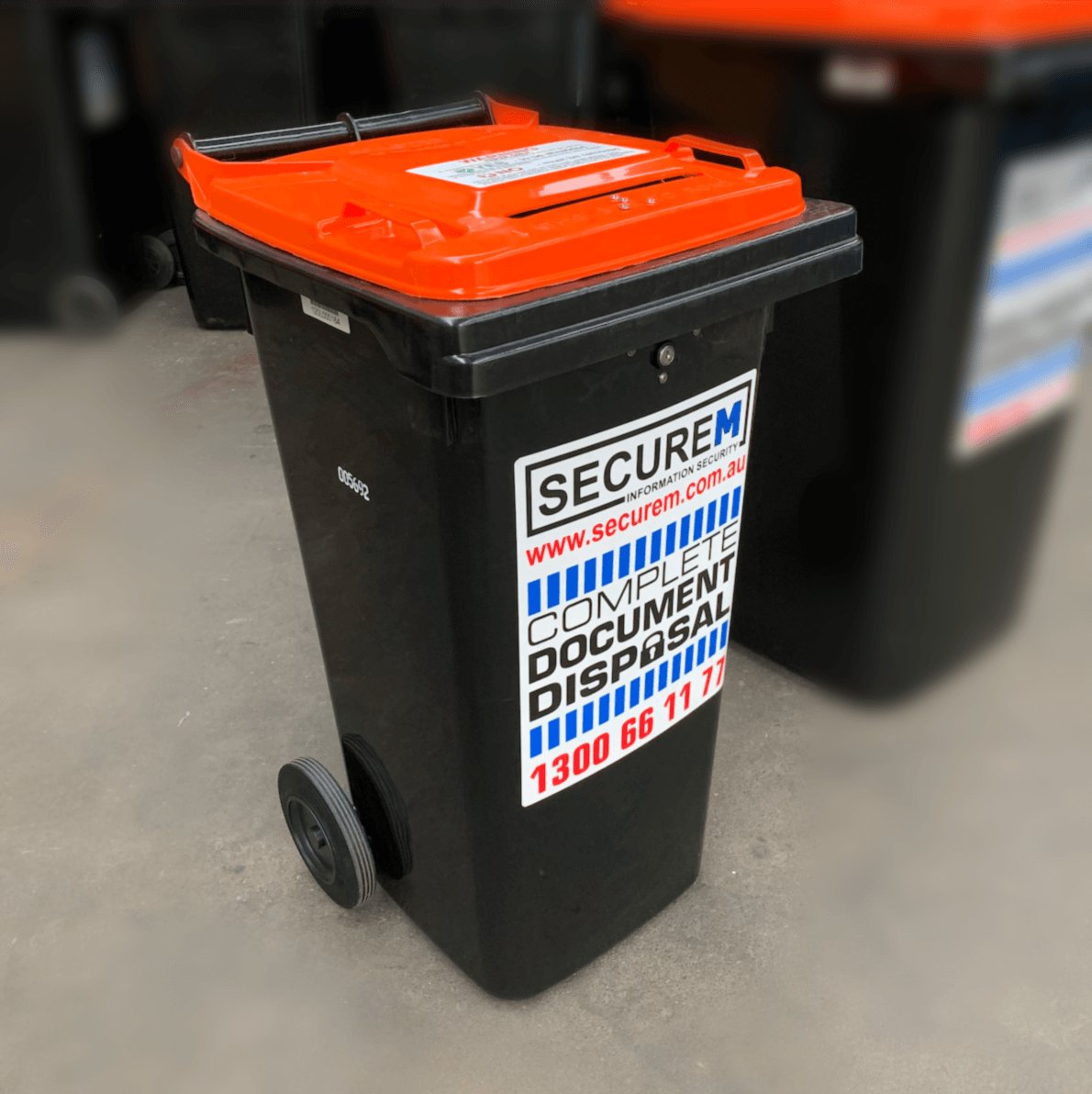 1 Document Shredding Service In Melbourne Complete Document Disposal   120litre Shredding Bin 