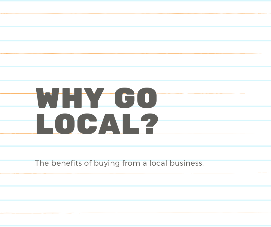 Why Go Local? Banner Image. Paper background